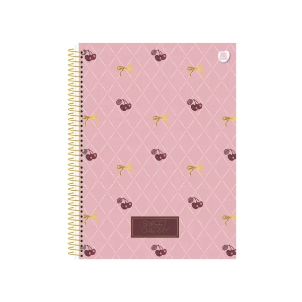 11017-3 Caderno Universitário Feminino Capa Dura Sweet Cherry 80 folhas – Sortido - 3