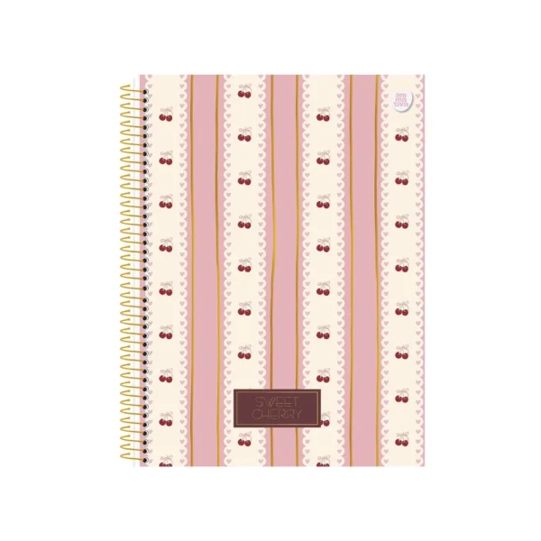 11017-4 Caderno Universitário Feminino Capa Dura Sweet Cherry 80 folhas – Sortido - 4