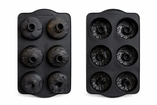 116009-1 Forma 6 Cavidades Silicone Donuts Antiaderente Assadeira Molde Bolo Cozinha Resistente