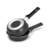 11991-1 Frigideira Dupla Hamburgueira e Omeleteira Antiaderente 14 cm Preto