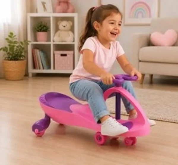 14051-5 Carrinho Infantil Super Car Giratório - Rosa