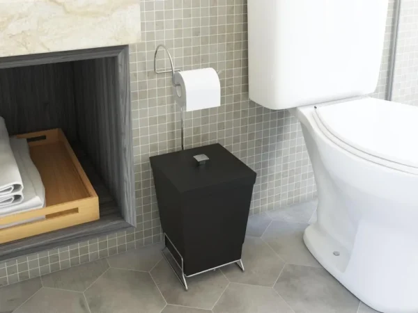 1445-P-1 Suporte para papel higiênico com lixeira 6,5 Litros - 2