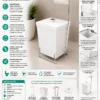 1445BR-1 Suporte para papel higiênico com lixeira 6,5 Litros