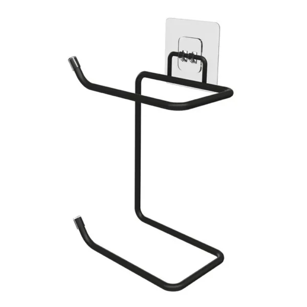 Suporte Duplo para Papel Higiênico - Preto