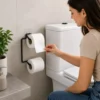 Suporte Duplo para Papel Higiênico - Preto - 2
