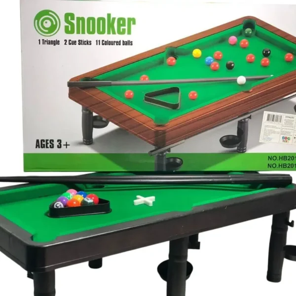 Brinquedo Mesa De Bilhar Snooker Sinuca Com 2 Tacos
