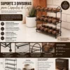 Suporte 3 Divisoras para Cápsulas de Café -Preto - 4