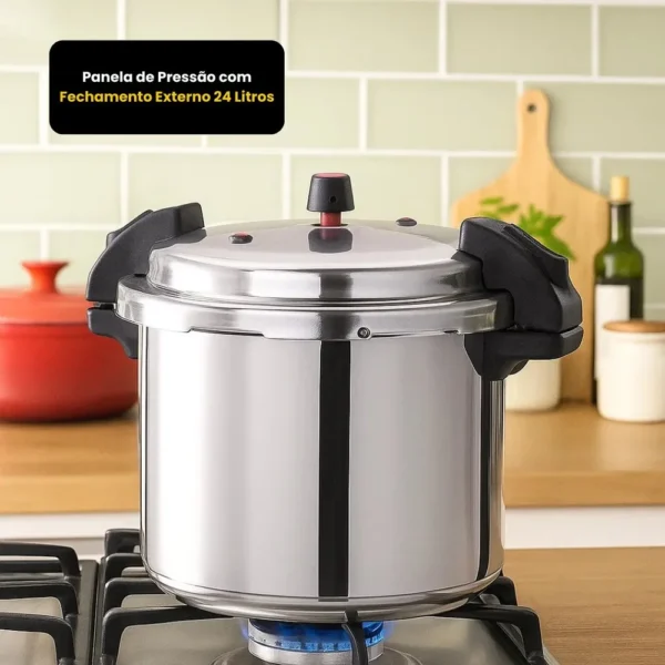 Panela de Pressão com Fechamento Externo 24 Litros - 5