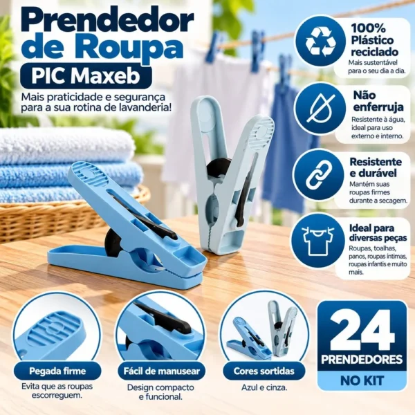 1745-2 Kit com 24 Prendedores de Roupa - 2