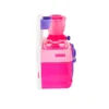 221-JXP-1 Mini Cozinha Rosa com Fogão, Forno, Liquidificador, Espátula e Outros Acessórios