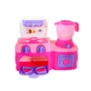 221-JXP-4 Mini Cozinha Rosa com Fogão, Forno, Liquidificador, Espátula e Outros Acessórios - 4