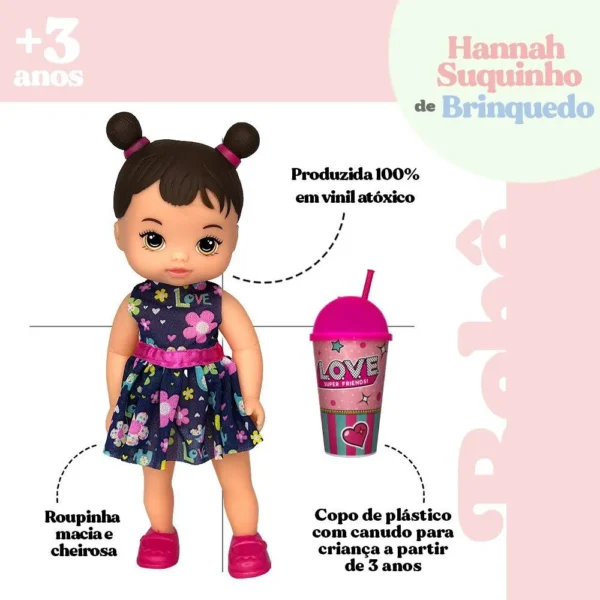 Boneca Hannah Suquinho Com Copo - 7