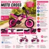 2392-7 Bicicleta Infantil Moto Cross Aro 16 - Rosa - 7