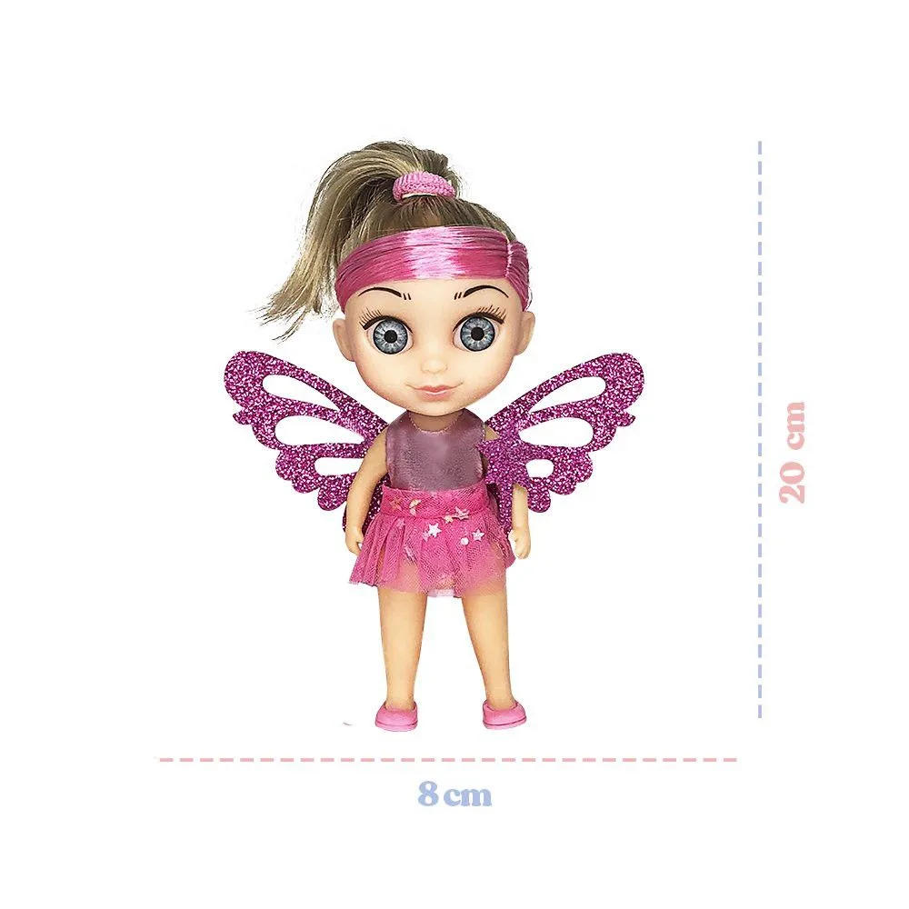 Boneca Shiny Angels 3 em 1 Sereia Fada e