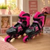 Patins Inline Ajustável Brinquedo Rodinhas Rosa