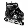 Patins Inline Ajustável Brinquedo Rodinhas Preto