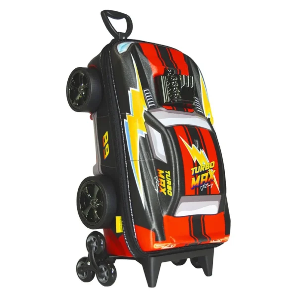 2704AM25-2 Mala Infantil Turbo Max 3D com Rodinhas - Preta - 2