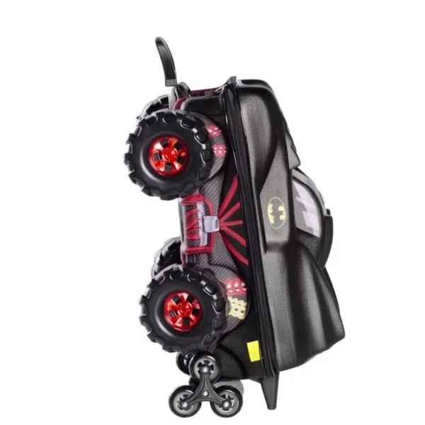 2805BM24-1 Mala Infantil Batmóvel 3D com Rodinhas - Preta