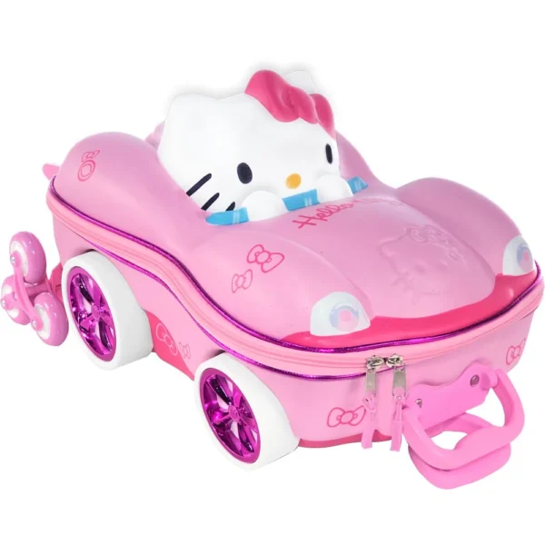 2823BM23-4 Mala Infantil Hello Kitty 3D com Rodinhas - Rosa - 4