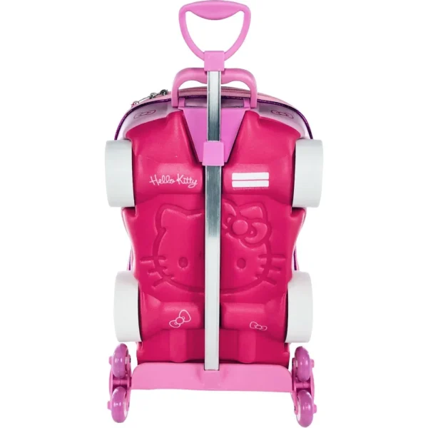 2823BM23-5 Mala Infantil Hello Kitty 3D com Rodinhas - Rosa - 5