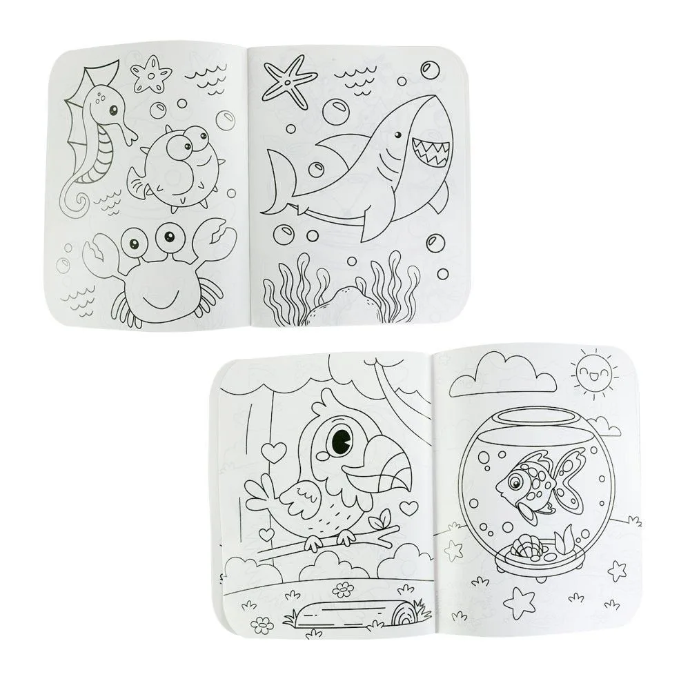 293-2 Livro para Colorir Infantil com Caixa de Giz de Cera 6 Unidades - Sortido - 2