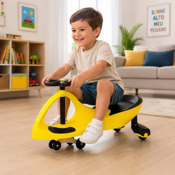 2996-3 Carrinho de Rolimã Infantil Super Car - Amarela - 3