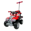 3007-2 Quadriciclo Elétrico Brinquedo Infantil Com Empurrador Passeio Infantil - Vermelho