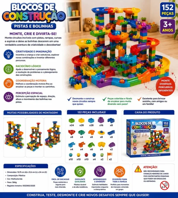 Jogo Blocos de Construção 152 Peças - 4