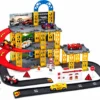 303400-1 Pista de Corrida Infantil com Garagem e 4 Carrinhos