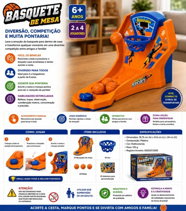 Jogo Basquete de Mesa