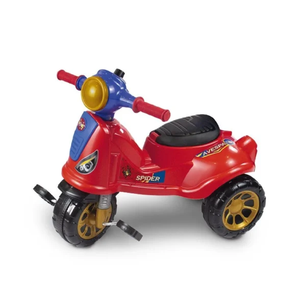3058-2 Triciclo Infantil De Passeio E Pedal Andador Avespa Spider - 2