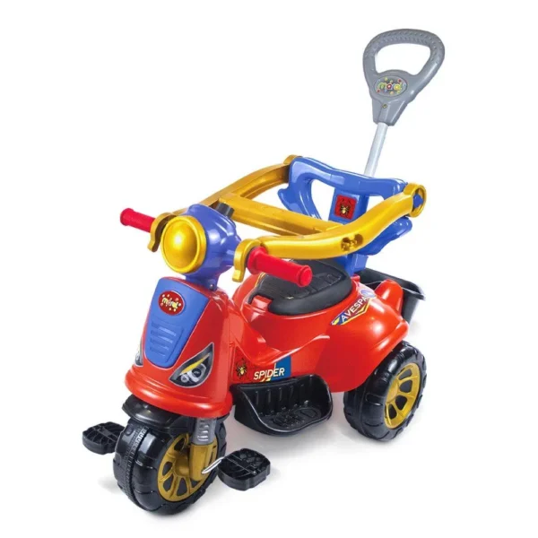 3058-4 Triciclo Infantil De Passeio E Pedal Andador Avespa Spider - 4