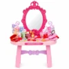 310347-1 Penteadeira Infantil de Brinquedo com Espelho 46 Peças - Rosa