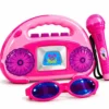 Rádio amplificador infantil Microfone Óculos infantil Rosa - 4