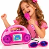Rádio amplificador infantil Microfone Óculos infantil Rosa - 5