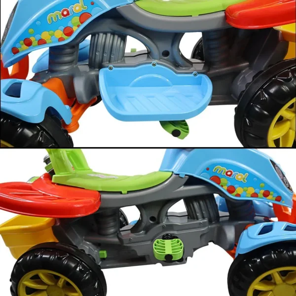 3110-6 Quadriciclo Infantil Carrinho De Passeio Moto Menina Menino - Colorido - 6
