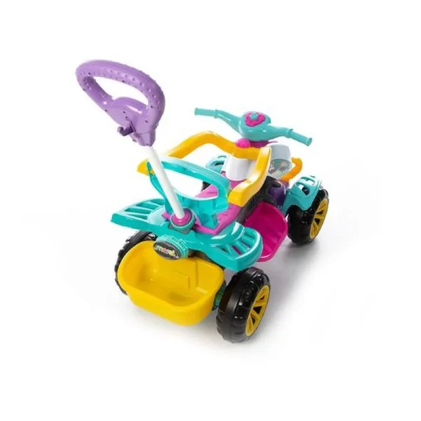 3111-1 Carrinho De Passeio Infantil Quadriciclo Haste Pedal - Menina