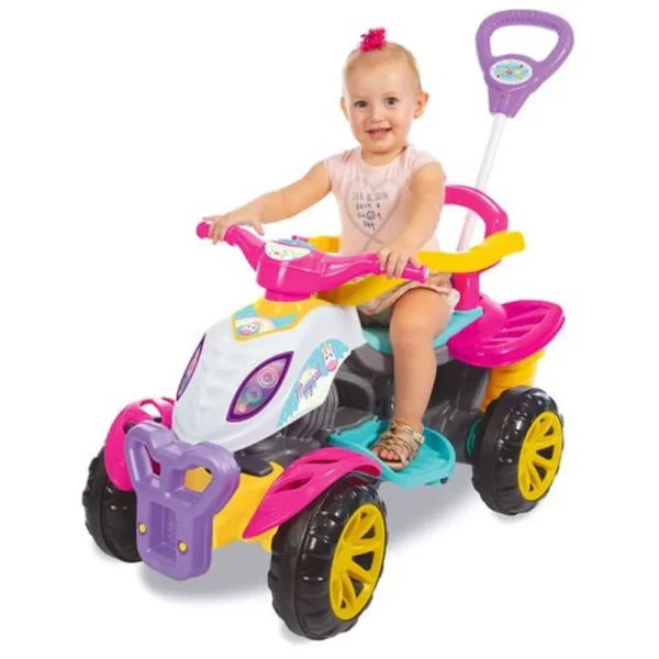 Carrinho De Passeio Infantil Quadriciclo Haste Pedal - Menina - 2