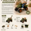 3125-5 Quadriciclo Infantil com Haste Militar - Verde - 5
