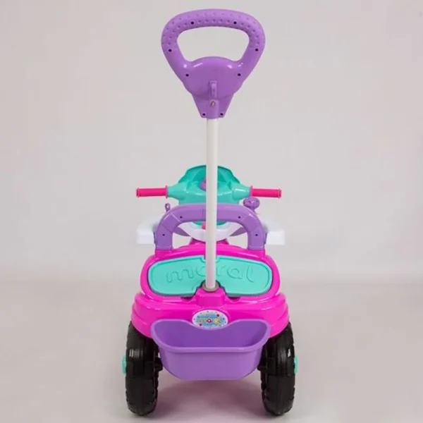 3150-7 Triciclo Rosa para Passeio com Empurrador - Menina - 7