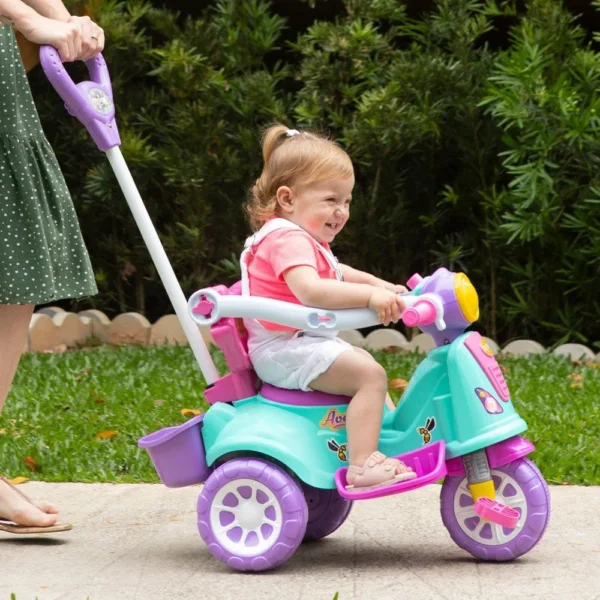 Triciclo Infantil De Passeio E Pedal Andador Avespa Pink - 7