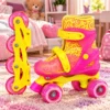 Patins 2 em 1 Glow Girl Unitoys Quad e Inline Ajustável 34 ao 37 Brinquedo -Rosa