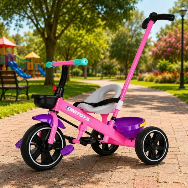3334-1 Triciclo Infantil com Cadeirinha e Empurrador