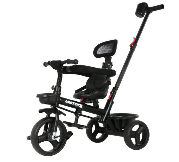 3337-2 Triciclo Com Empurrador Confort Preto - 2