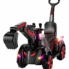 3355-5 Retroescavadeira Elétrica Infantil Com Haste - Vermelha - 5