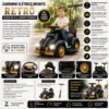 3416-4 Carrinho fusca infantil com luzes e empurrador - Preto - 4