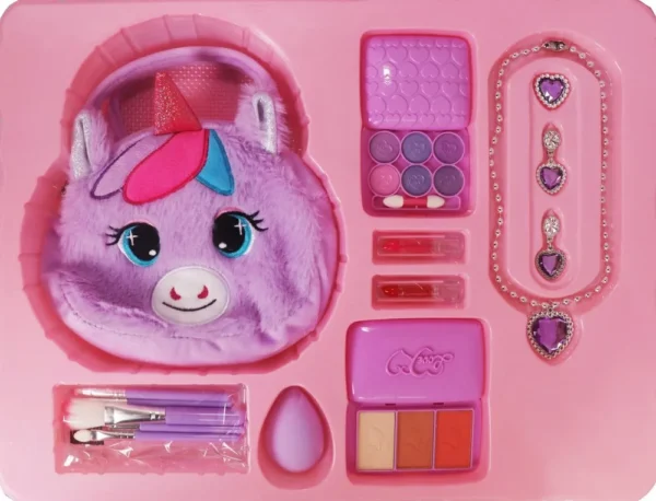 3548-1 Kit Maquiagem com Bolsa Unicórnio