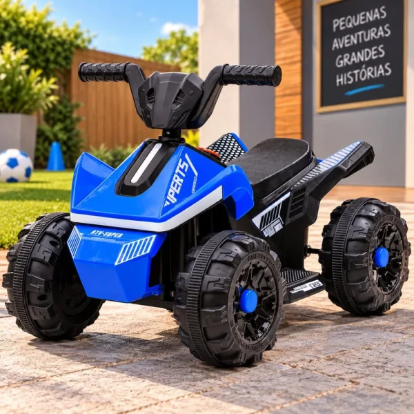 3654-7 Quadriciclo Elétrico Infantil 6V Super Future - Azul - 7