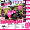 3655-1 Quadriciclo Elétrico Infantil 6V Super Future - Rosa