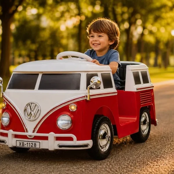 3673-11 Carrinho Elétrico Infantil Classic Kombi - Vermelha - 11